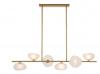 ZECCA 6 LIGHT LINEAR PENDANT ANTIQUE GOLD